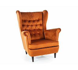 Křeslo HARRY VELVET, Skořicový Bluvel 4215/Wenge