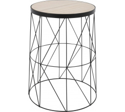Stolek Rack kulatý černý