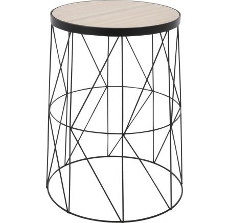 Stolek Rack kulatý černý