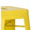 Barová židle Paris 66 cm žlutá inspirovaná Tolix