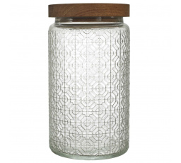 Sklenice Cisele s akátovým víkem 1l       vitráž