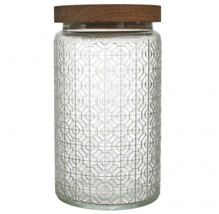 Sklenice Cisele s akátovým víkem 1l       vitráž