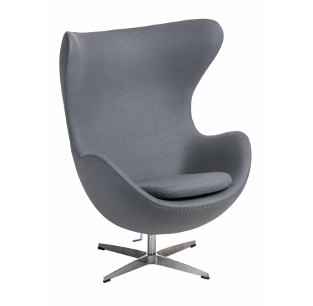 Křeslo Vejce kašmír šedé 8 Premium Křeslo Vejce kašmír šedé 8 Premium