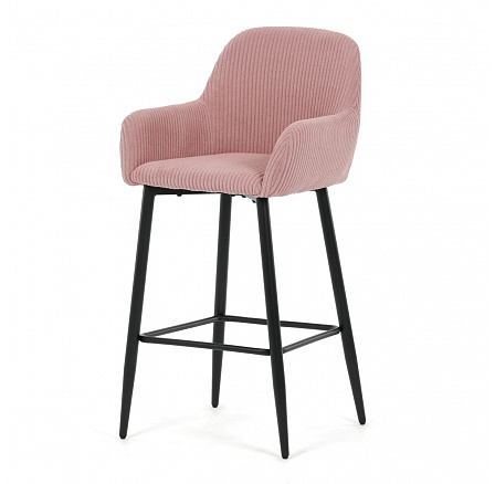 Barová židle, růžová, látka,AUB-V4009 PINK6