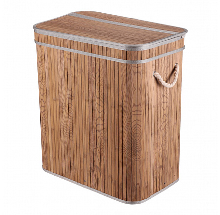 Koš prádelní - bambusový, s víkem, šedo-hnědý Koš prádelní - bambusový, s víkem, šedo-hnědý