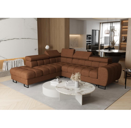 Rohová sedací souprava ASPEN 260x225 cm - levá, oranžová