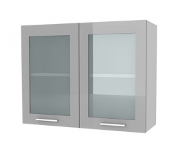 Kuchyňská horní skříňka Femme G60 2W, šedý lesk