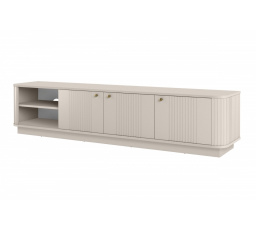 VESPER RTV 187 3D - kašmírové MDF / kašmír / zlaté úchyty / sokl