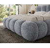 Postel OLOROSO 180x200, s kovovým rámem a úložným prostorem, modrá žinylka Feldor 40
