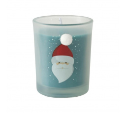 Vánoční svíčka zelená s Mikulášem