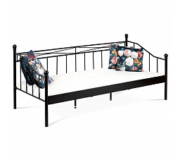 Jednolůžková postel 208x98cm, kov, černá, BED-1905 BK