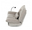 Polohovací křeslo, elektrické zabudované ovládání, béžová, látka, TV-7089 LAN2