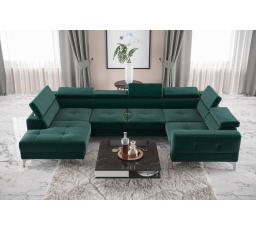 Rohová sedací souprava TOSCANIA MAX I 170x350x185 cm - zelená , pravá