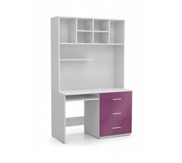 Psací stůl PARADISE 3, Bílá/Fialová