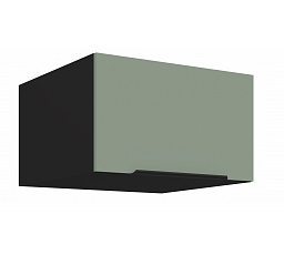 Horní skříňka ARIA - 60 NAGU-36 1F, Černá/Aquamarine