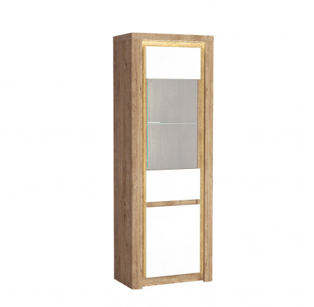 Vitrína LIVINIO L4 Ribbeck / Bílá lesk Vitrína LIVINIO L4 Ribbeck / Bílá lesk