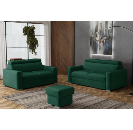 Sedací souprava Petrit 3+2+taburet Kronos zelená Sedací souprava Petrit 3+2+taburet Kronos zelená