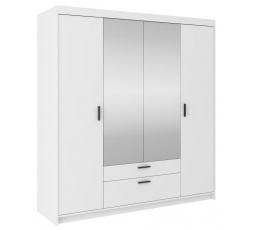 Šatní skříň Enja 4D2S, bílá