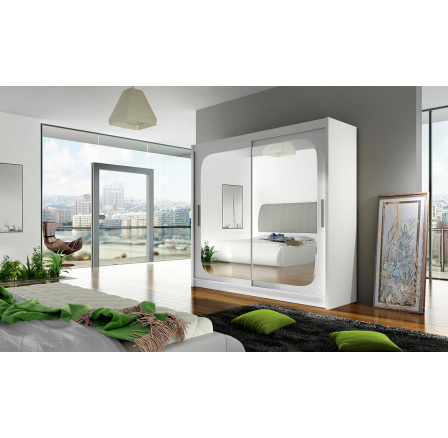 Šatní skříň BERGER VIII, Bílá Šatní skříň BERGER VIII, Bílá