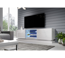 Tv komoda QIU 200, Bílá lesklá