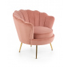 Křeslo AMORINITO, světle růžová/zlatá