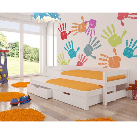 Dvojlůžko s matracemi FRAGA White