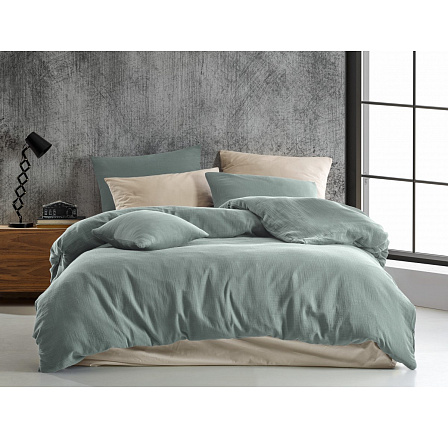 Francouzské mušelínové povlečení mint 220x200