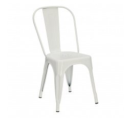 Židle Paris bílá inspirovaná Tolix