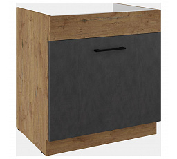 Kuchyňská skříňka Vega 80 ZL 1S dub lancelot/matera