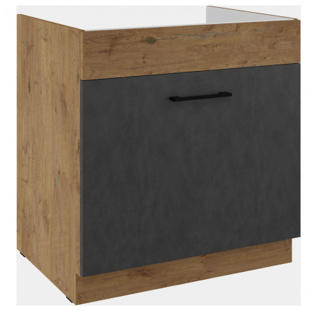 Kuchyňská skříňka Vega 80 ZL 1S dub lancelot/matera