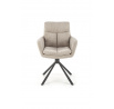 Jídelní otočná židle K495, Béžová/Černá