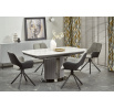 Jídelní stůl ROBINSON, efekt béžového mramoru/cappuccino/černá