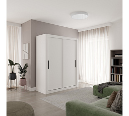 Šatní skříň s posuvnými dveřmi MODI 160 Bílá+Černá