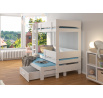 Třílůžková patrová postel ETAPO 200x90 Bílá+Artisan