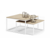 Konferenční stolek 2v1 KAMA Bílý+Sonoma