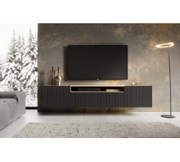 Závěsná TV skříňka NOEMI Černá+Artisan