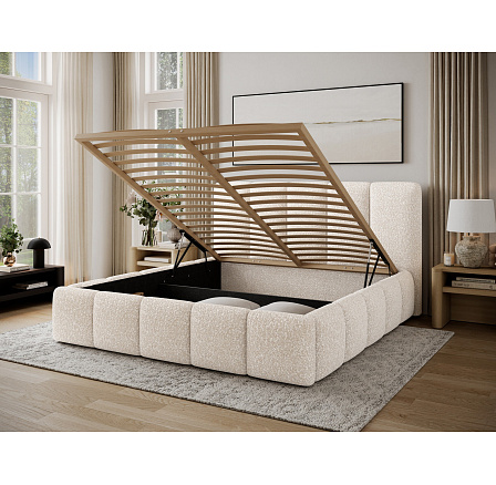 Bed Edvige+ wooden frame/ gas lift / bedding box 140x200 Jaffray 18 Not applicable 1