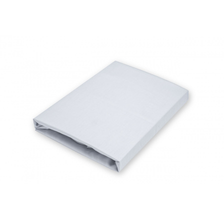 Napínací saténové prostěradlo světle šedé 140x200