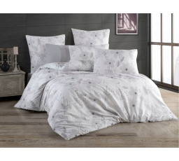 Povlečení francouzské krep 220x220, 70x90 Romance grey