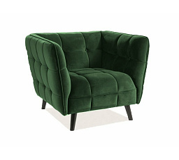 Křeslo CASTELLO 1 Velvet, zelený Bluvel 78/wenge