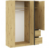 Šatní skříň BASIT 3D2S, Dub Artisan