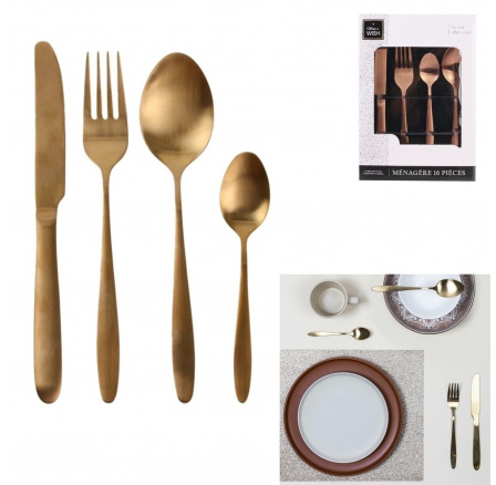 Sada příborů Charbon měděná 16ks