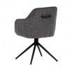 Jídelní židle, šedá, látka, HC-536 GREY2
