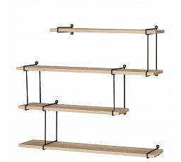 Polička, kov, hnědá, P-065 OAK