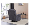 Polohovací křeslo, elektrické kabelové ovládání, šedá, látka, TV-7072 GREY2