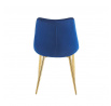 Židle velvet modrá / zlaté nohy J262-1