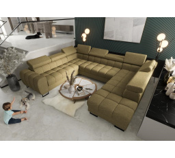 Rohová sedací souprava ASPEN MAX I 265x350x225 cm - levá, olivová