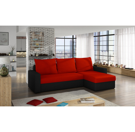 Rohová sedací souprava LIVIO, Pravá, Alova 46 red/Alova 04 Rohová sedací souprava LIVIO, Pravá, Alova 46 red/Alova 04