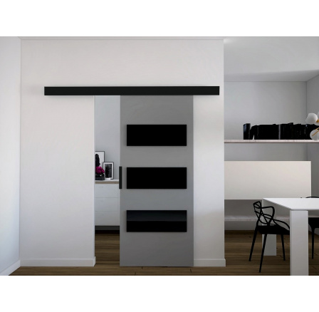 Posuvné dveře STANDART MIX E100, Šedá/Černá Posuvné dveře STANDART MIX E100, Šedá/Černá