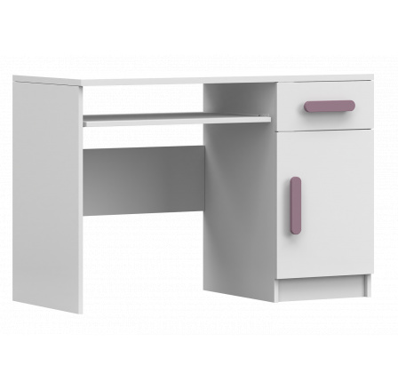 Psací stůl SMYK I - 08, Bílá Mat/Vřes